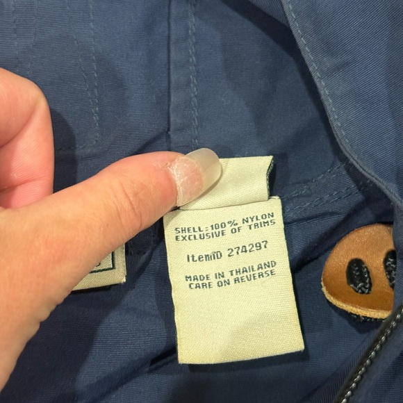 Vintage L.L. Bean Anorak Windbreaker Blue Men's Half Zip Pullover Size M - Picture 5 of 6